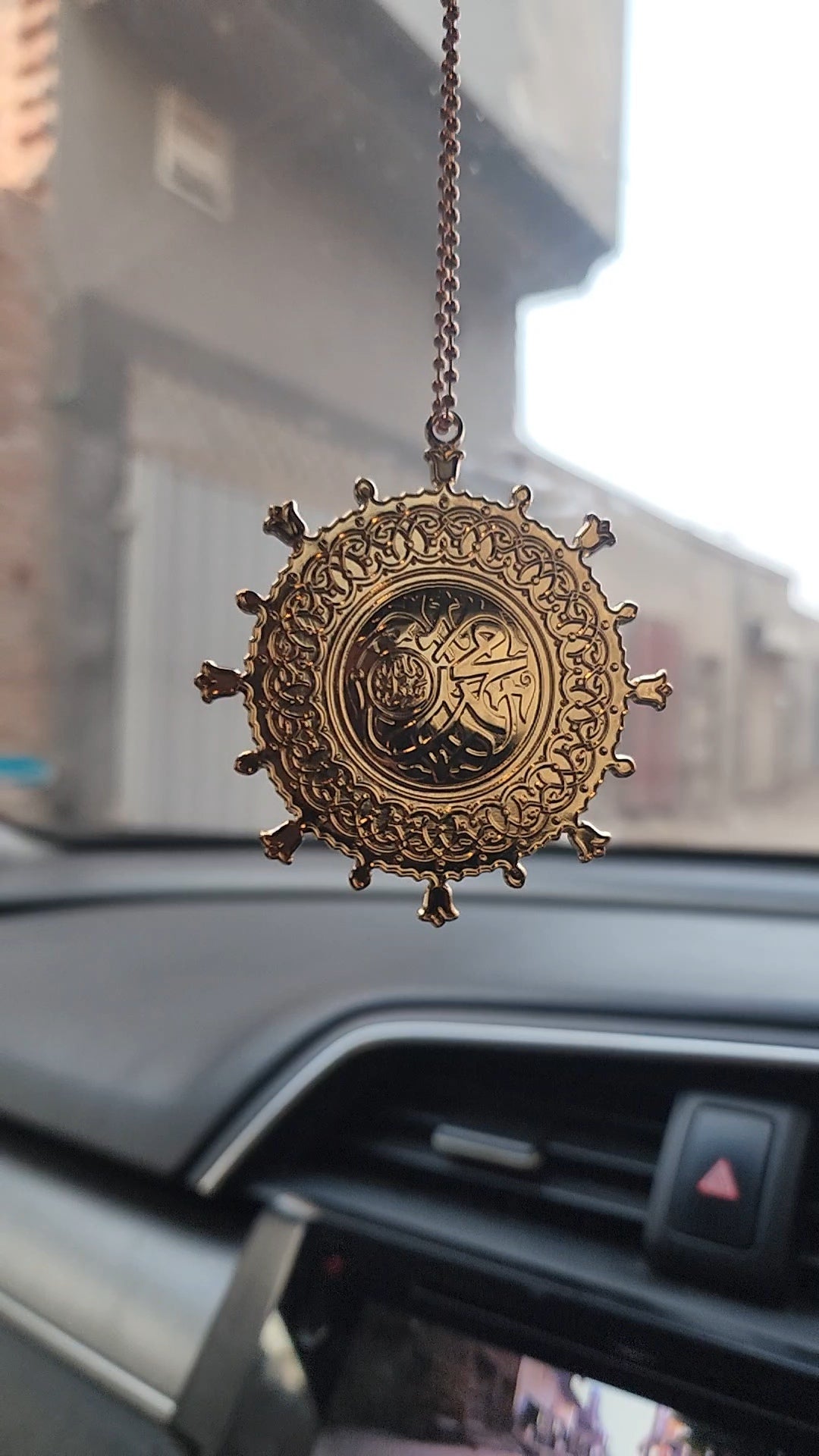 Golden Masjid Nabawi Car Hanging
